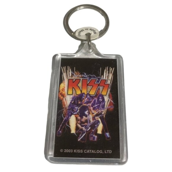 KISS Keychain World Domination 03/04 Tour Collectible Acrylic Double Sided - Picture 1 of 3